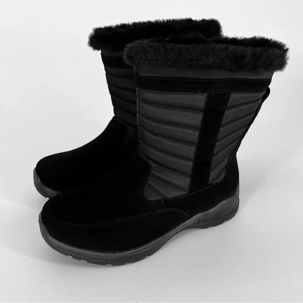 Easy Street Frazer Winter Boots Faux Fur Waterproof Black - Size 6W